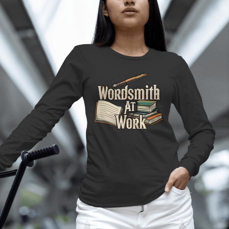 Wordsmith At Work Vintage Writer & Author Pen Book Lover Unisex Long Sleeve T-Shirt Wordsmith At Work Vintage Writer & Author Pen Book Lover Unisex Long Sleeve T-Shirt