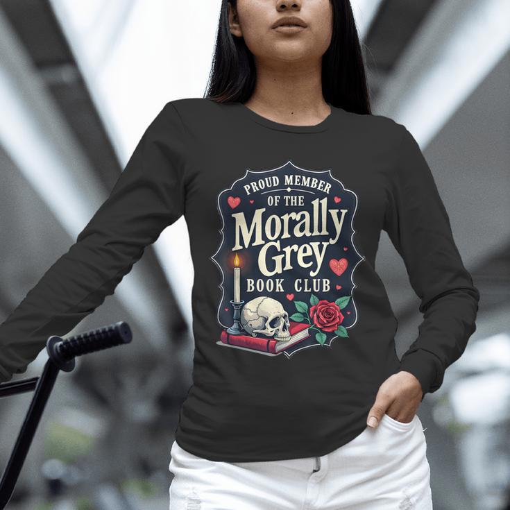Morally Grey Merch Dark Romance Romantasy Smutty Book Lover Unisex Long Sleeve T-Shirt