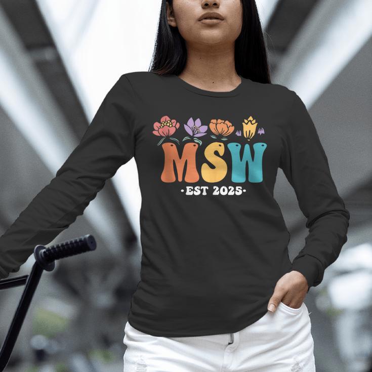 MSW Est 2025 Graduation School Social Worker Shirt Master Unisex Long Sleeve T-Shirt