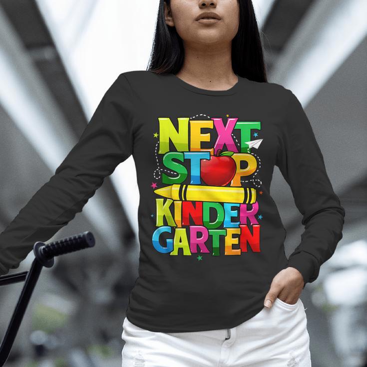 Next Stop Kindergarten Preschool Graduation 2023 Boys Girls Unisex Long Sleeve T-Shirt