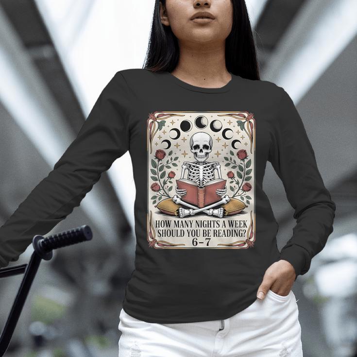 How Many Nights Reading Meme 6 7 Book Lover Unisex Long Sleeve T-Shirt How Many Nights Reading Meme 6 7 Book Lover Unisex Long Sleeve T-Shirt