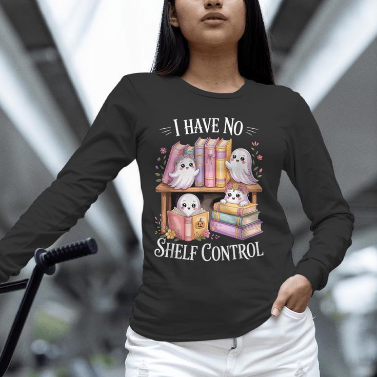 I Have No Shelf Control Ghost Reading Books Pun Unisex Long Sleeve T-Shirt I Have No Shelf Control Ghost Reading Books Pun Unisex Long Sleeve T-Shirt