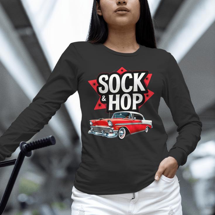 Nostalgia 1950s Sock Hop Dance Unisex Long Sleeve T-Shirt