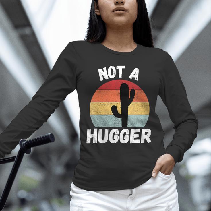 Not A Hugger Cactus Introvert Antisocial Unisex Long Sleeve T-Shirt
