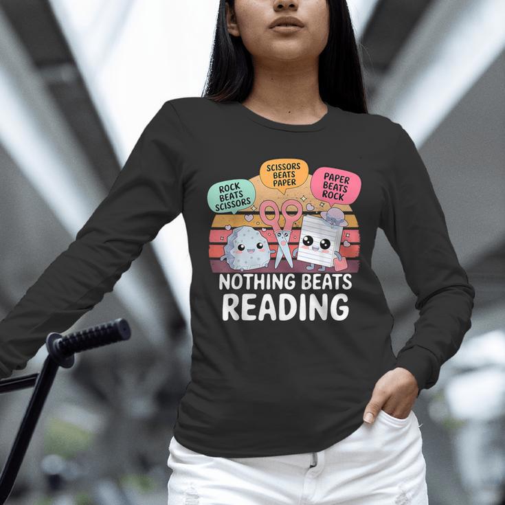 Nothing Beats Reading Rock Paper Scissors Books Lover Unisex Long Sleeve T-Shirt Nothing Beats Reading Rock Paper Scissors Books Lover Unisex Long Sleeve T-Shirt
