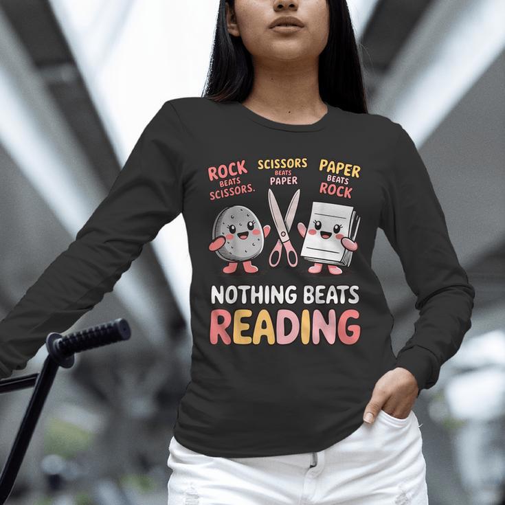 Nothing Goes Beyond Reading Rock Paper Scissors Book Unisex Long Sleeve T-Shirt Nothing Goes Beyond Reading Rock Paper Scissors Book Unisex Long Sleeve T-Shirt