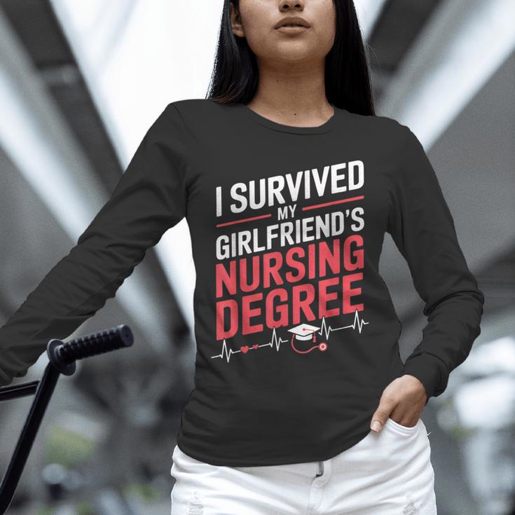 Nurse Graduation I Survived My Girlfriends Nursing Degree Unisex Long Sleeve T-Shirt