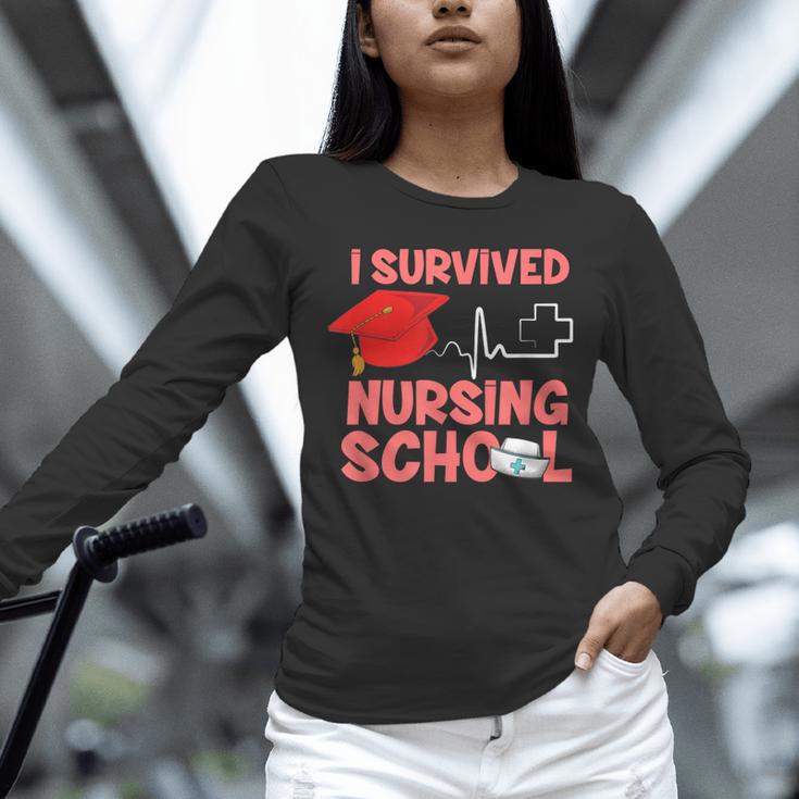 Nurse Survived Nursing School Graduation Unisex Long Sleeve T-Shirt