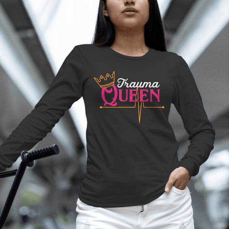 Nursing Shirt Graduation Nurse School Trauma Queen Shirt Unisex Long Sleeve T-Shirt