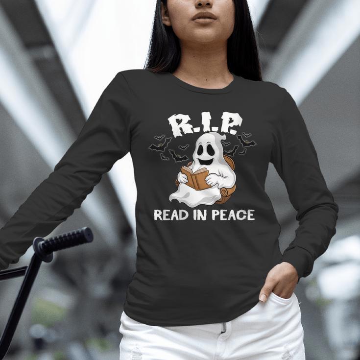 October Reading And Library Awareness Books And Boos Unisex Long Sleeve T-Shirt
