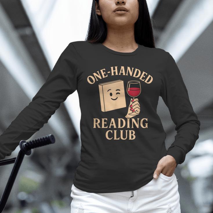 One-Handed Reading Club Smutty Book Lover Unisex Long Sleeve T-Shirt One-Handed Reading Club Smutty Book Lover Unisex Long Sleeve T-Shirt