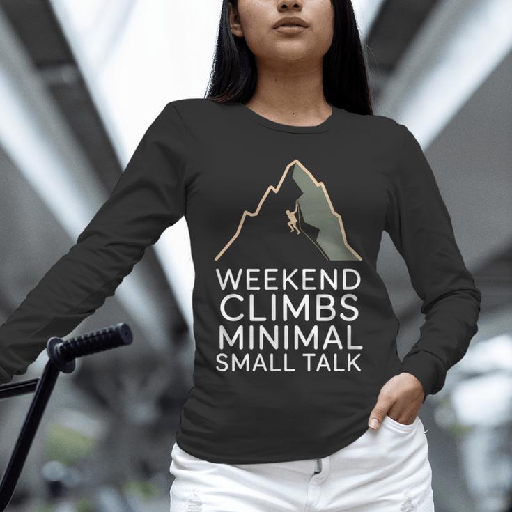 Outdoor Introvert Vibes Weekend Climber Unisex Long Sleeve T-Shirt