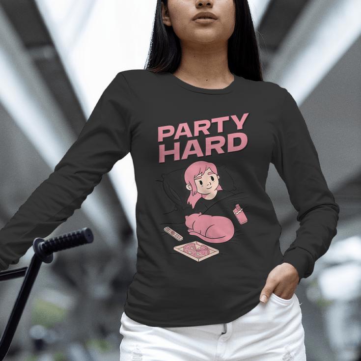 Party Hard Comfortable Stay At Home Introvert Unisex Long Sleeve T-Shirt Party Hard Comfortable Stay At Home Introvert Unisex Long Sleeve T-Shirt