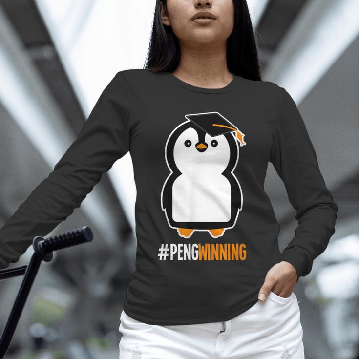 Penguin Graduation For Grads Hashtag Pengwinning Unisex Long Sleeve T-Shirt