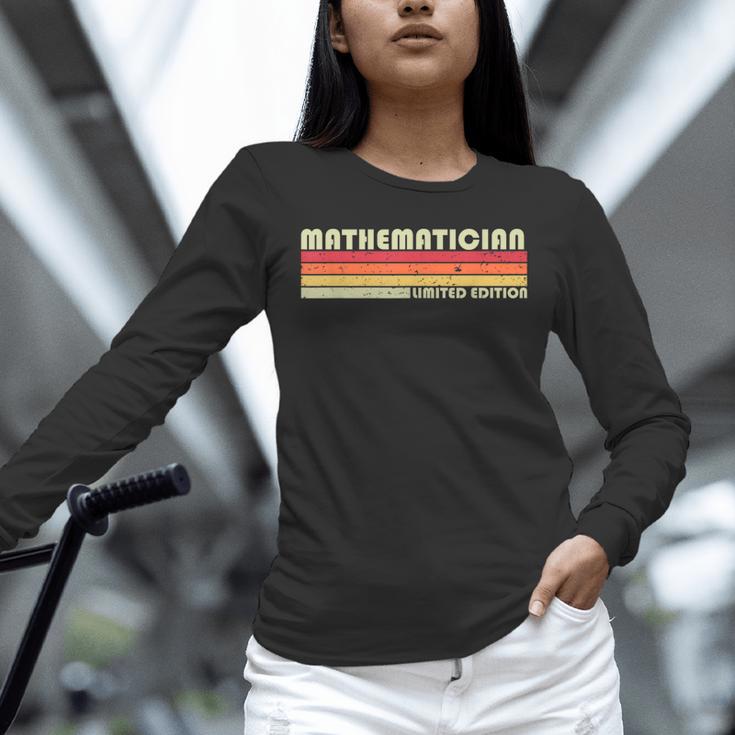 Personal Christmas Retro Vintage Graduation Mathematician Job Title Profession Birthday Worker Unisex Long Sleeve T-Shirt