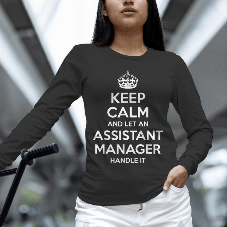 Personalized Keep Calm Graduation Christmas Team Assistant Manager Job Title Profession Birthday Unisex Long Sleeve T-Shirt