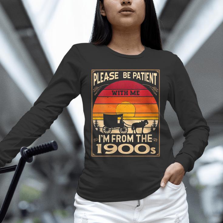 Please Be Patient I'm From The 1900s Sunset Vintage Wagon Unisex Long Sleeve T-Shirt