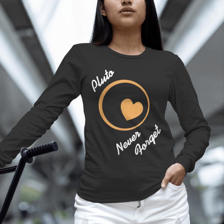 Pluto Never Forget Space Nostalgia Planetary Humor Unisex Long Sleeve T-Shirt Pluto Never Forget Space Nostalgia Planetary Humor Unisex Long Sleeve T-Shirt