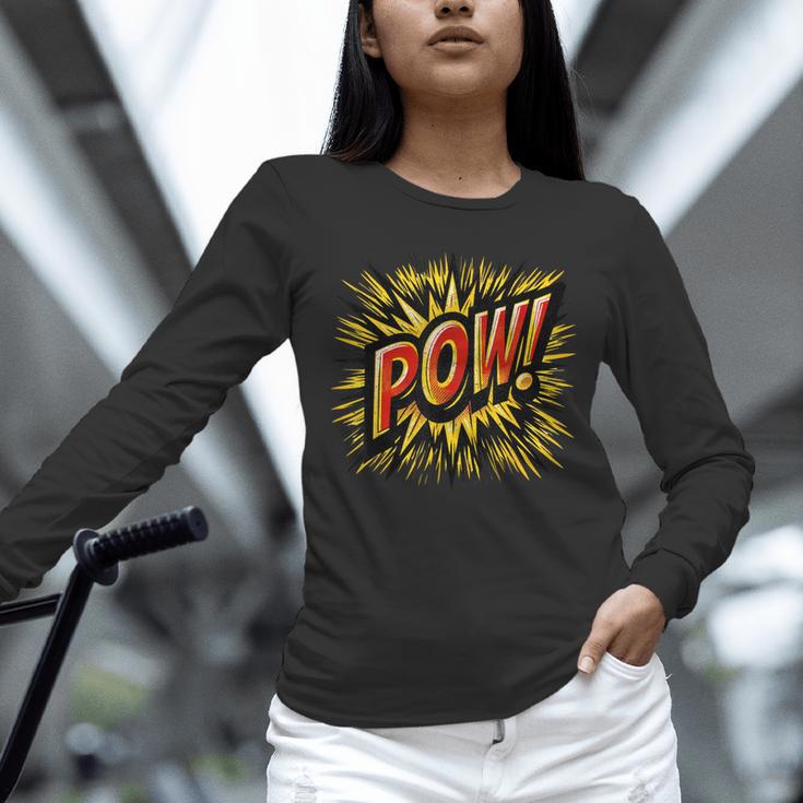 POW Comic Book Retro Artwork – Cartoon Collector Unisex Long Sleeve T-Shirt