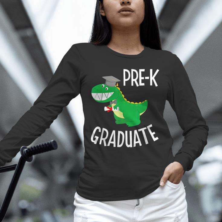 Preschool Graduation Preschooler Dinosaur Pre-K Dino Kids Unisex Long Sleeve T-Shirt