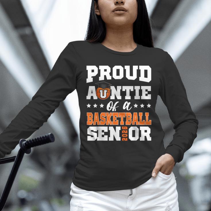 Proud Auntie Of a Basketball Senior 2026 Graduation Gifts Unisex Long Sleeve T-Shirt