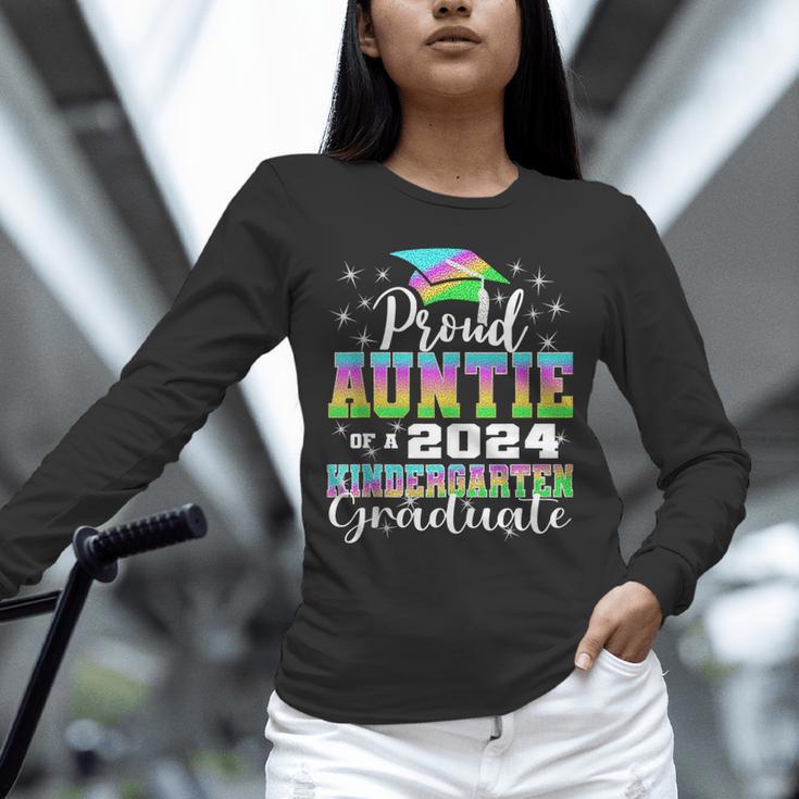 Proud Auntie Of Kindergarten Graduate 2024 Graduation Auntie Unisex Long Sleeve T-Shirt