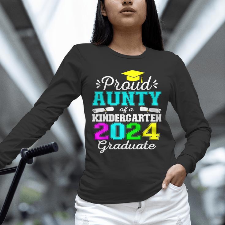 Proud Aunty Of Kindergarten Graduate 2024 Graduation Aunty Unisex Long Sleeve T-Shirt