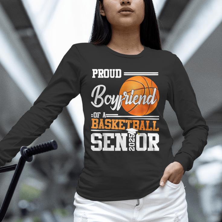 Proud Boyfriend Of A 2025 Senior Graduation Basketball Unisex Long Sleeve T-Shirt