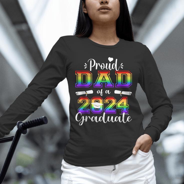 Proud Dad Of 2024 Graduate Class 2024 Graduation Family Unisex Long Sleeve T-Shirt