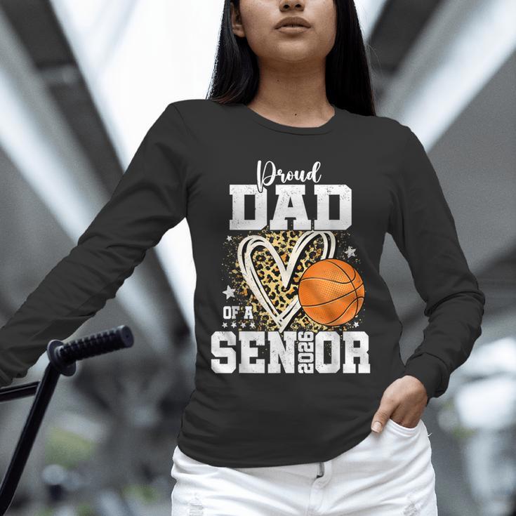 Proud Dad Of A 2026 Senior Basketball Graduation Leopard Unisex Long Sleeve T-Shirt