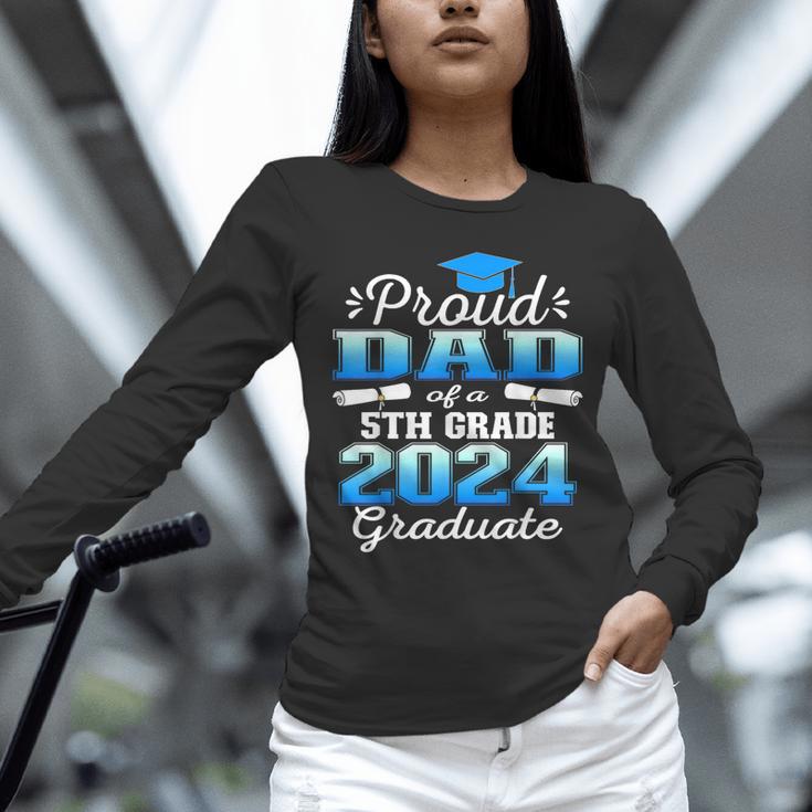 Proud Dad Of 5th Grade Graduate 2024 Elementary Graduation Unisex Long Sleeve T-Shirt