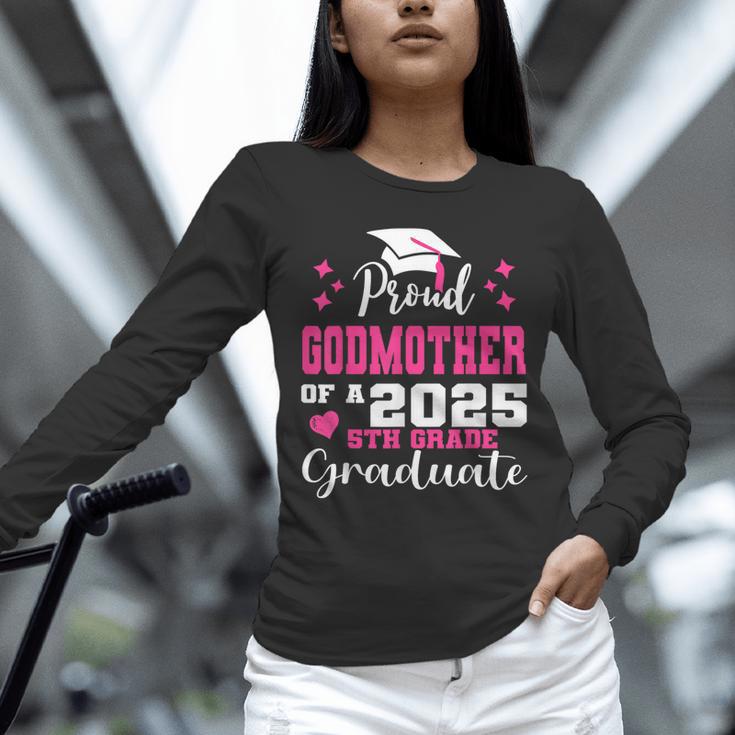 Proud Godmother Of 5th Grade Graduate 2025 Family Graduation Unisex Long Sleeve T-Shirt