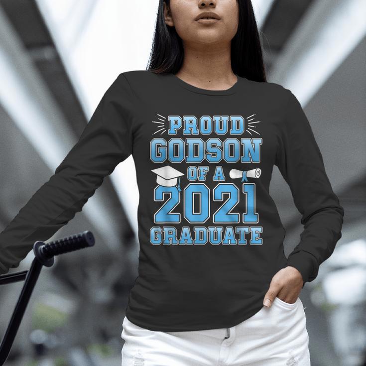Proud Godson Of a 2021 Graduate School Graduation Family Unisex Long Sleeve T-Shirt