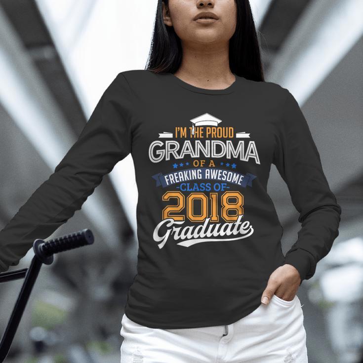 Proud Grandma Of A 2018 Graduate Shirt Graduation Grad Class Unisex Long Sleeve T-Shirt