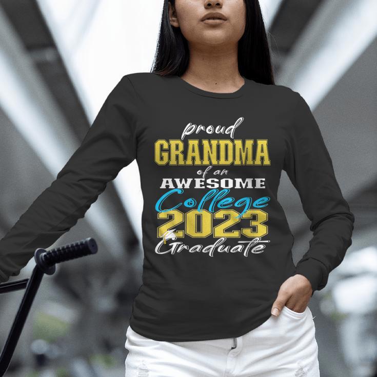 Proud Grandma Of 2023 College Graduate Family 23 Graduation Unisex Long Sleeve T-Shirt