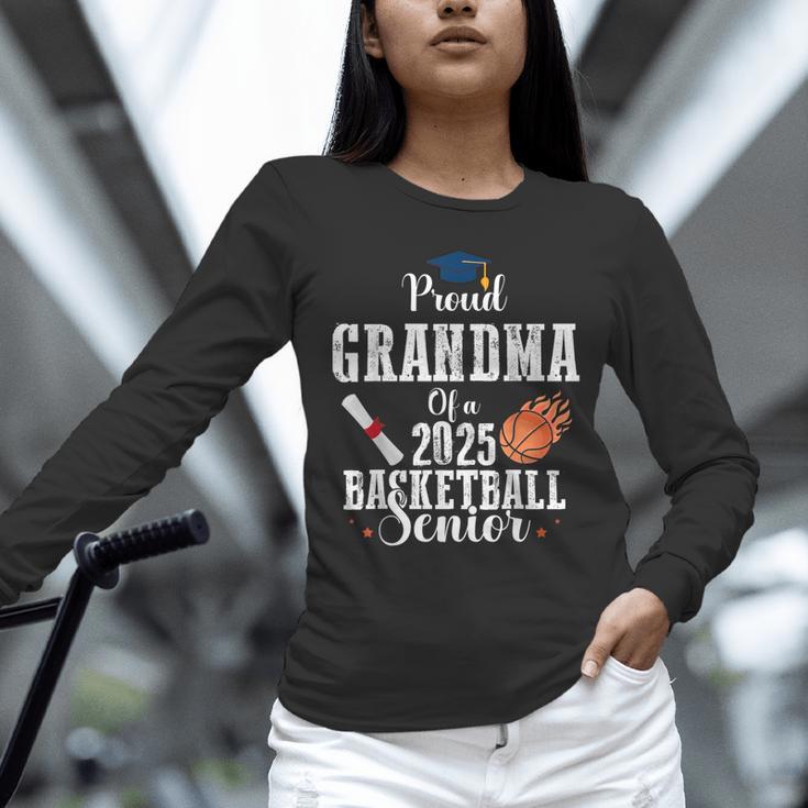 Proud Grandma Of 2025 Basketball Senior Graduation Day Unisex Long Sleeve T-Shirt