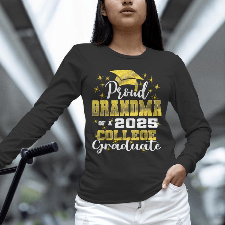 Proud Grandma Of 2025 College Graduate Family 24 Graduation Unisex Long Sleeve T-Shirt