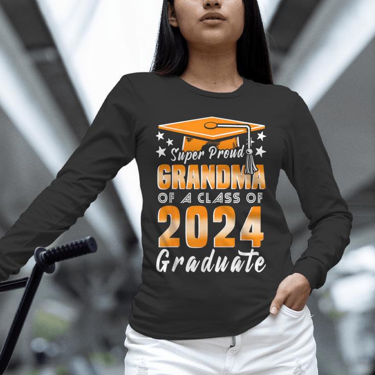 Proud Grandma Of A Class Of 2024 Matching Family Graduation Unisex Long Sleeve T-Shirt