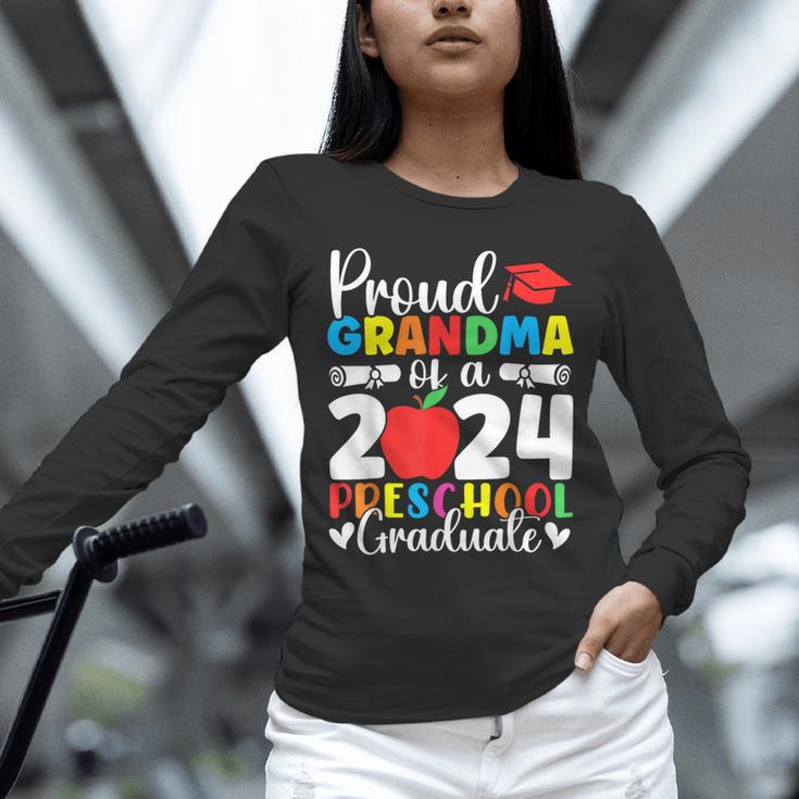 Proud Grandma Of Class Of 2024 Preschool Graduate Graduation Unisex Long Sleeve T-Shirt
