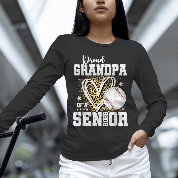 Proud Grandpa Of A 2026 Senior Baseball Graduation Leopard Unisex Long Sleeve T-Shirt