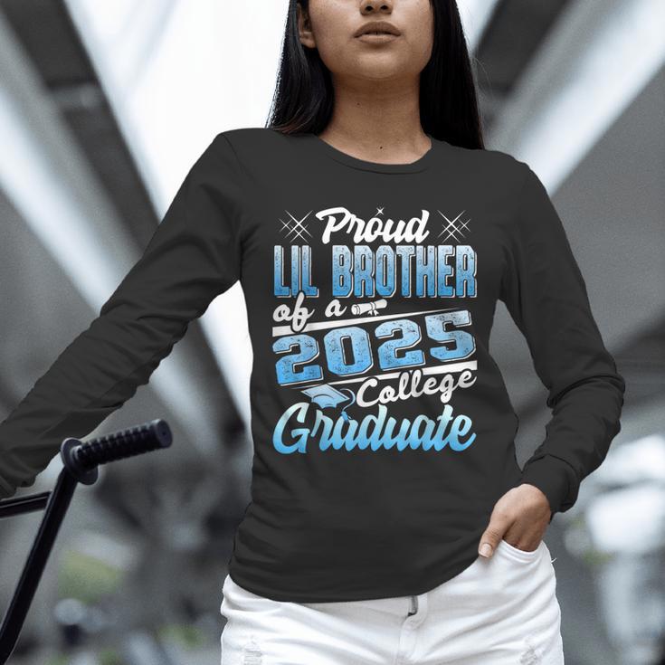 Proud Lil Brother Of 2025 Graduate College Shirt Graduation Unisex Long Sleeve T-Shirt
