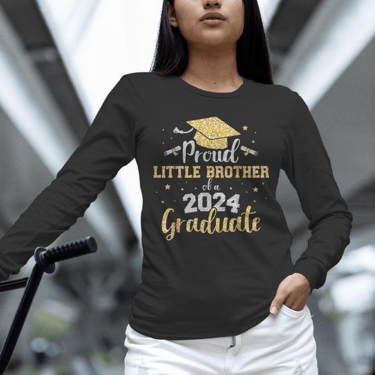 Proud Little Brother Class 2024 Graduate Senior Graduation Unisex Long Sleeve T-Shirt