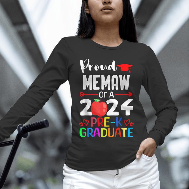 Proud MEMAW Of 2024 Pre-K Graduation Graduate Senior 2024 Unisex Long Sleeve T-Shirt