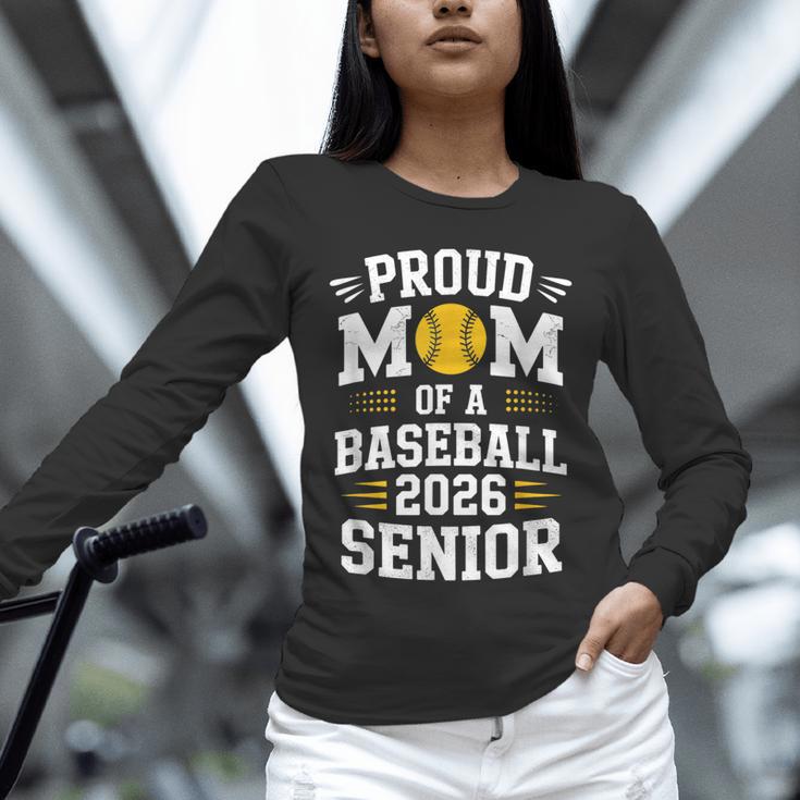 Proud Mom Of Baseball Senior 2026 Graduation Unisex Long Sleeve T-Shirt