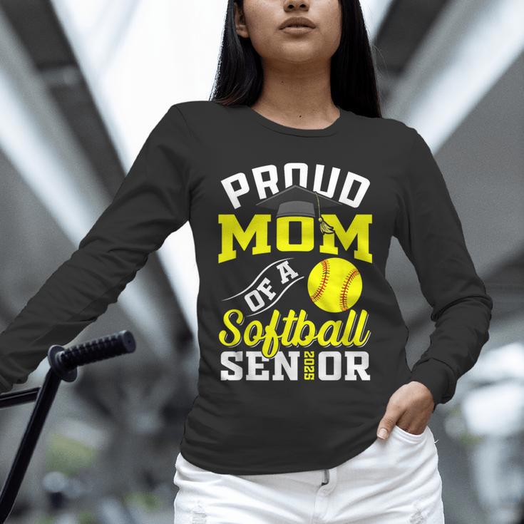 Proud Mom Of a Softball Senior Class Of 2025 Graduation Unisex Long Sleeve T-Shirt