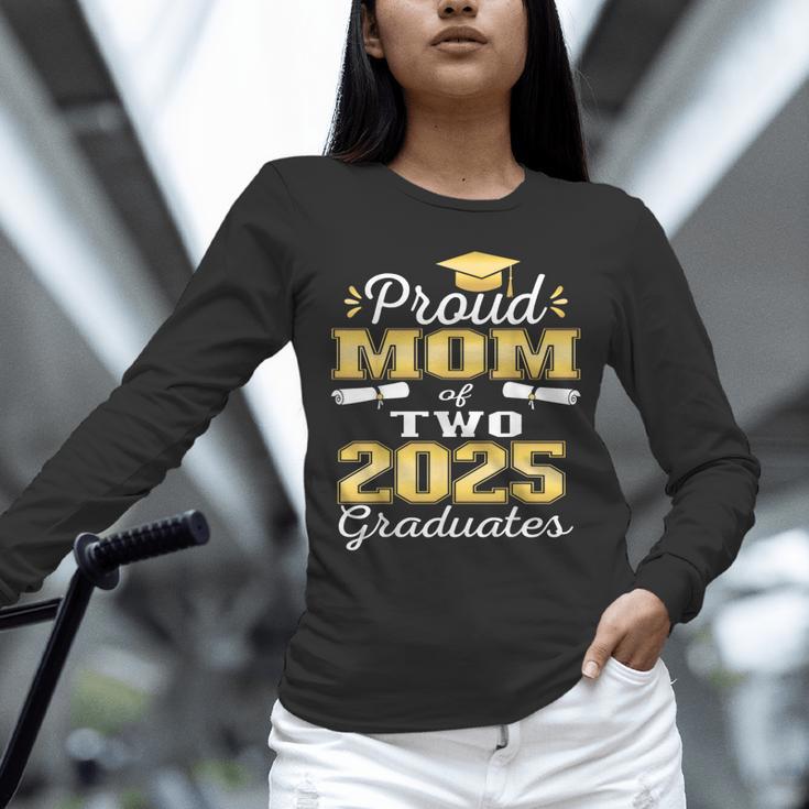 Proud Mom Of Two 2025 Graduates Graduation Family Unisex Long Sleeve T-Shirt
