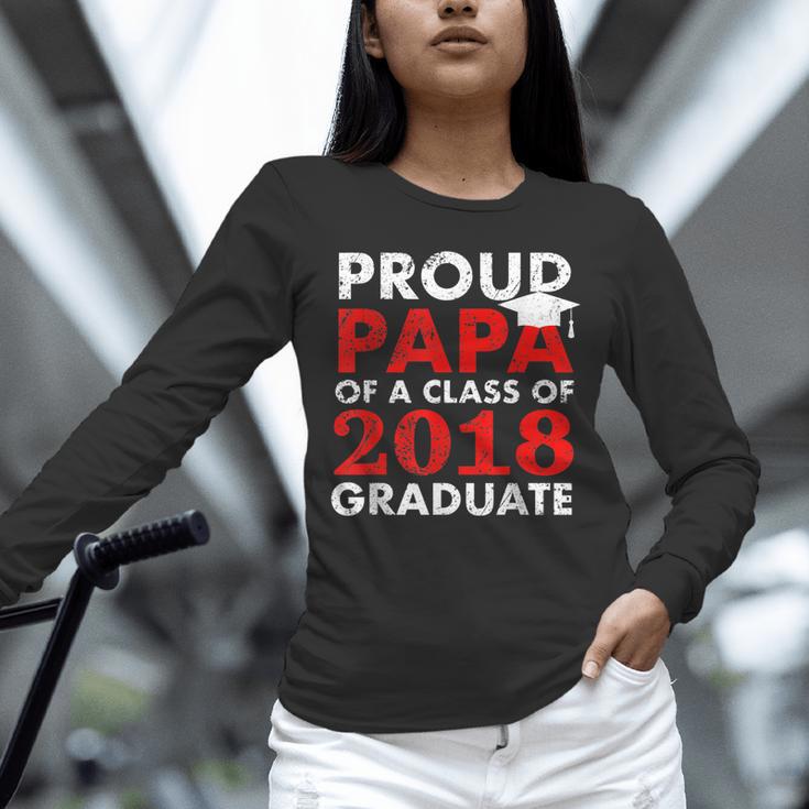 Proud Papa Of A Class Of 2018 Graduate Shirt Graduation Unisex Long Sleeve T-Shirt