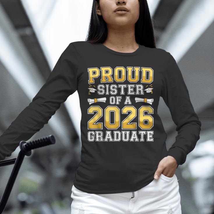Proud Sister Of A 2026 Graduate Shirt Class 2026 Graduation Unisex Long Sleeve T-Shirt