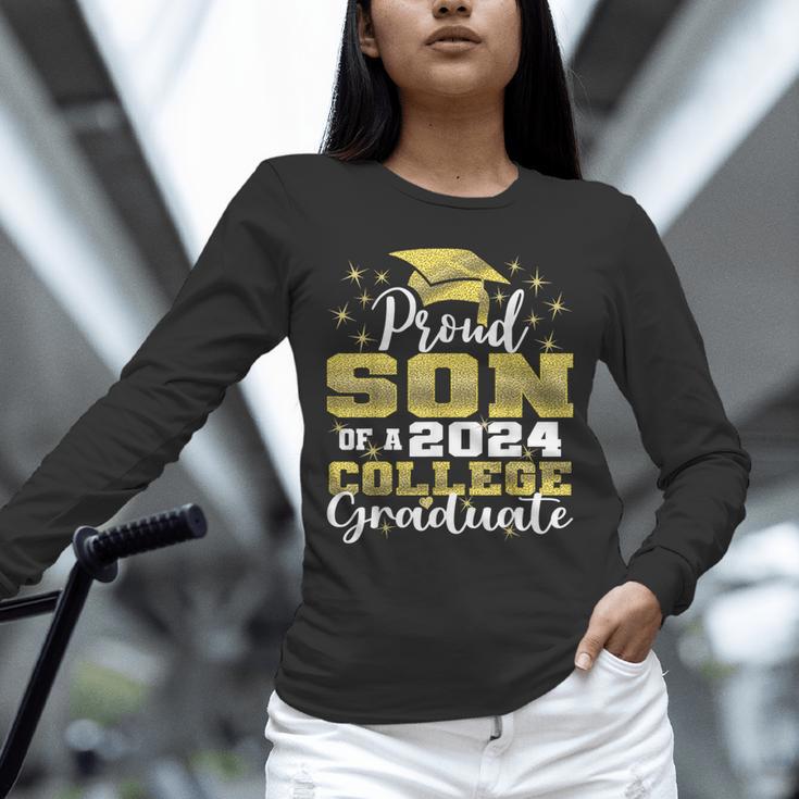Proud Son Of 2024 College Graduate Family 24 Graduation Unisex Long Sleeve T-Shirt