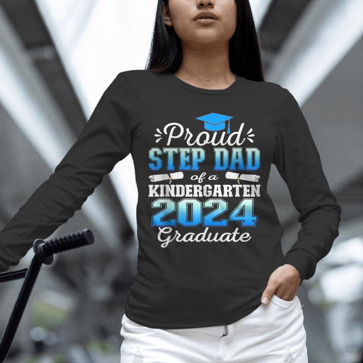 Proud Step Dad Of Kindergarten Graduate 2024 Graduation Step Unisex Long Sleeve T-Shirt